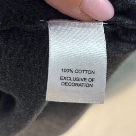 Caslon Womens Charcoal Gray Cotton Embellished Scoop Neck Top L Nordstrom - Picture 6 of 9